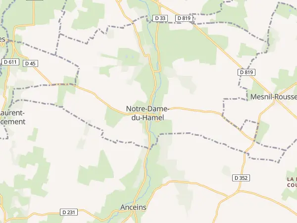 Plan de Notre-Dame-du-Hamel