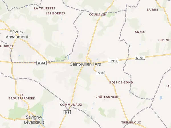 Plan de Saint-Julien-l’Ars