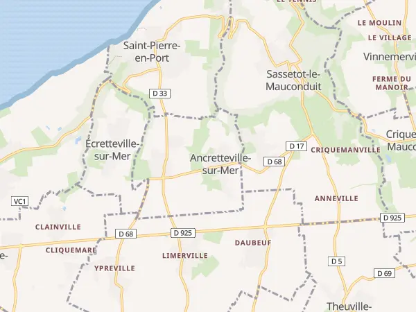 Plan de Ancretteville-sur-Mer