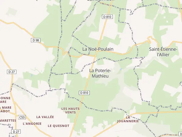 Plan de La Poterie-Mathieu