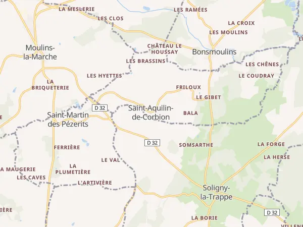 Plan de Saint-Aquilin-de-Corbion
