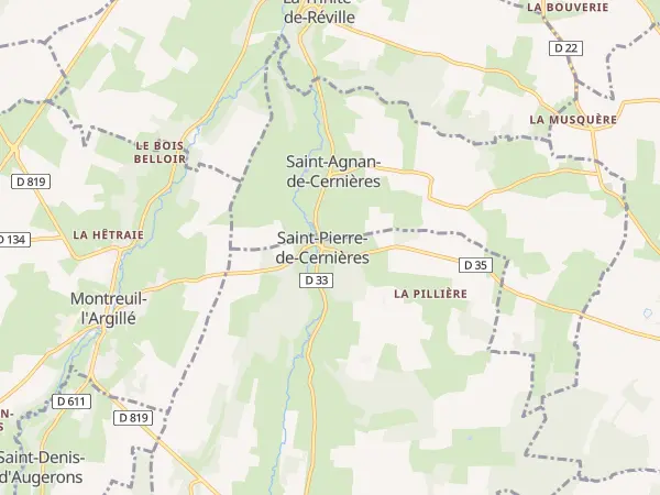Plan de Saint-Pierre-de-Cernières
