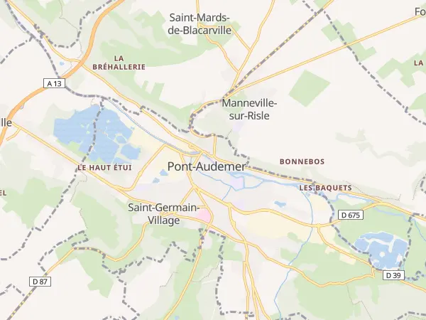 Plan de Pont-Audemer