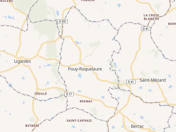 Plan de Pouy-Roquelaure