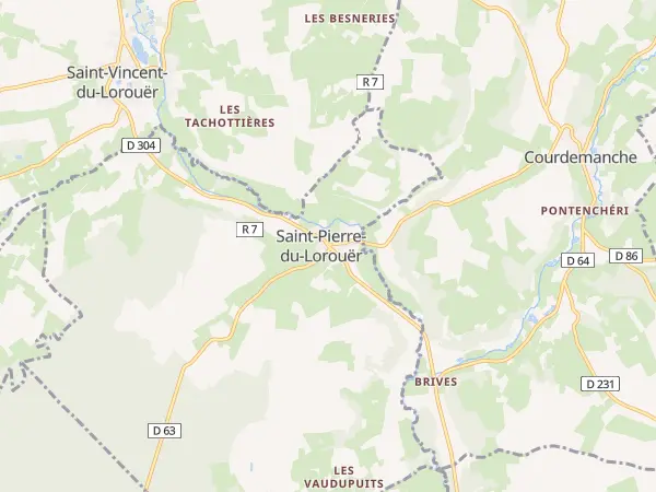 Plan de Saint-Pierre-du-Lorouër