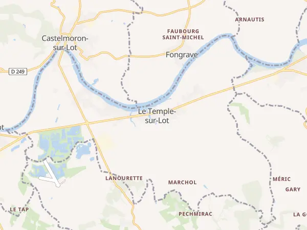 Plan du Temple-sur-Lot