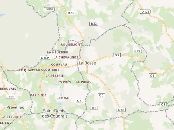 Plan de La Bosse