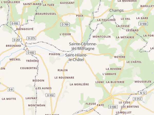 Plan de Saint-Hilaire-le-Châtel