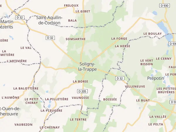 Plan de Soligny-la-Trappe