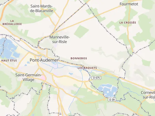 Plan de Manneville-sur-Risle