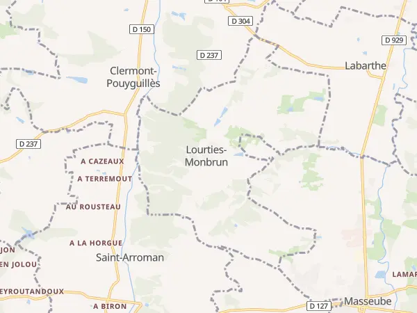 Plan de Lourties-Monbrun