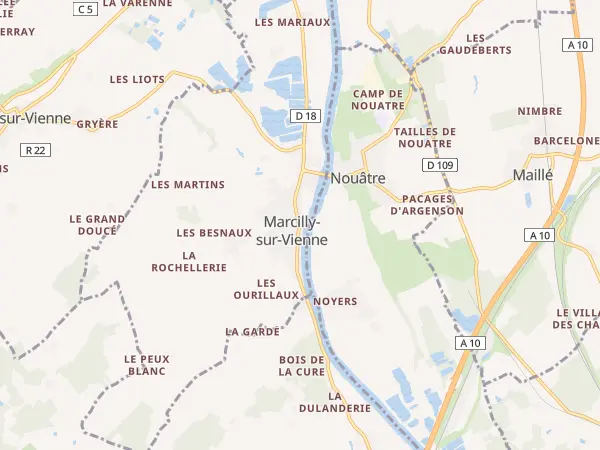 Plan de Marcilly-sur-Vienne