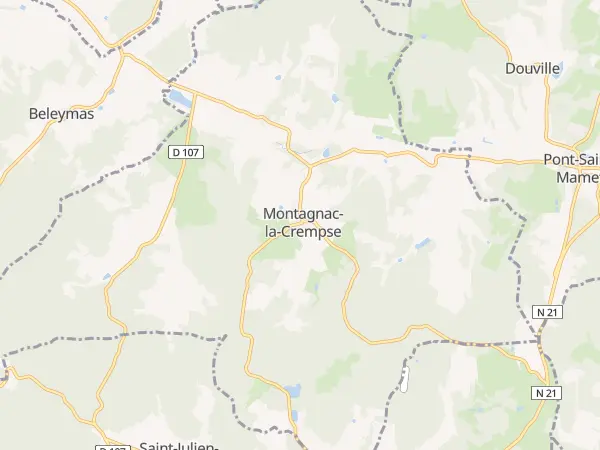 Plan de Montagnac-la-Crempse