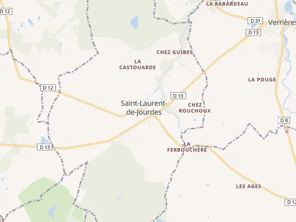 Plan de Saint-Laurent-de-Jourdes