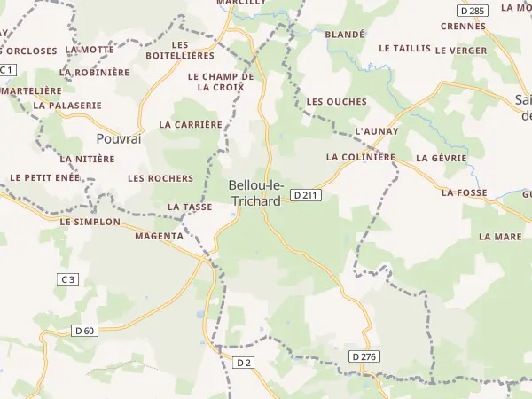 Plan de Bellou-le-Trichard