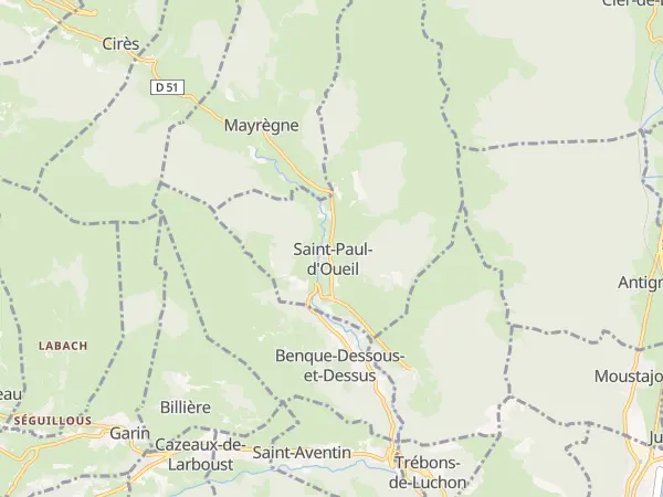 Plan de Saint-Paul-d’Oueil