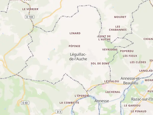 Plan de Léguillac-de-l’Auche
