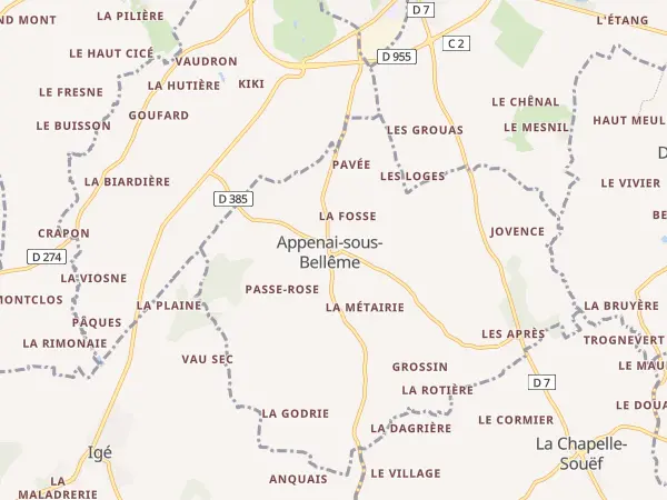 Plan de Appenai-sous-Bellême