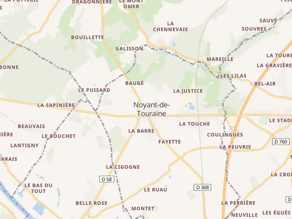 Plan de Noyant-de-Touraine