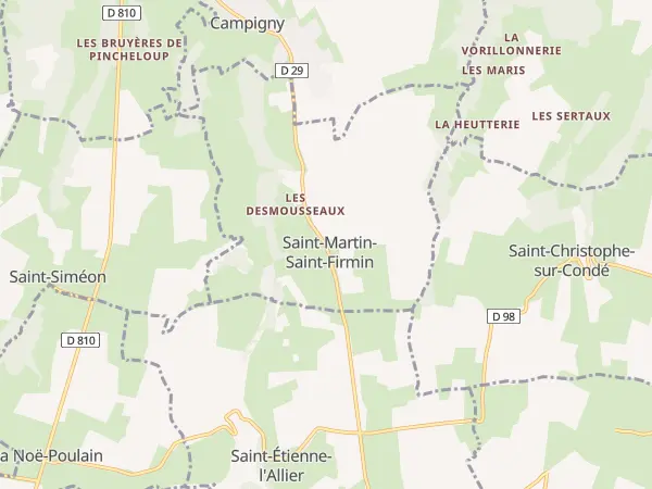 Plan de Saint-Martin-Saint-Firmin