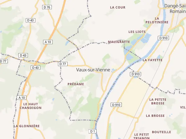 Plan de Vaux-sur-Vienne