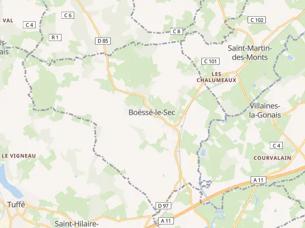 Plan de Boëssé-le-Sec