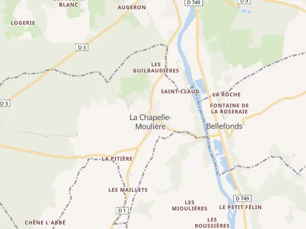 Plan de La Chapelle-Moulière