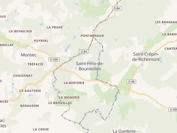 Plan de Saint-Félix-de-Bourdeilles