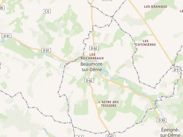 Plan de Beaumont-sur-Dême