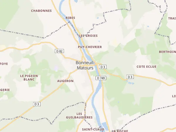 Plan de Bonneuil-Matours