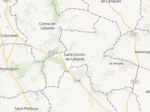 Plan de Saint-Cernin-de-Labarde