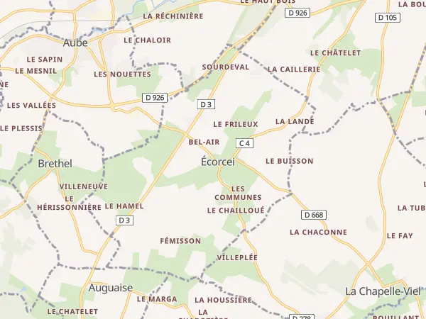 Plan de Écorcei