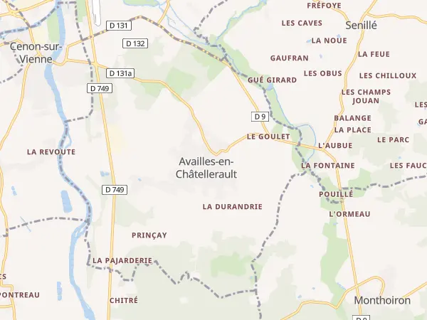 Plan de Availles-en-Châtellerault