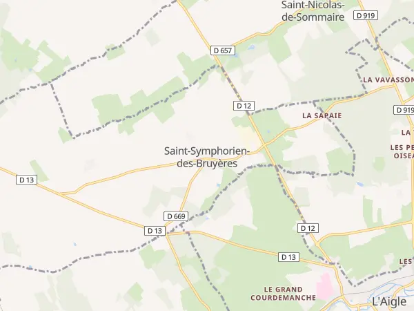 Plan de Saint-Symphorien-des-Bruyères