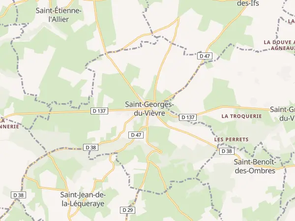 Plan de Saint-Georges-du-Vièvre