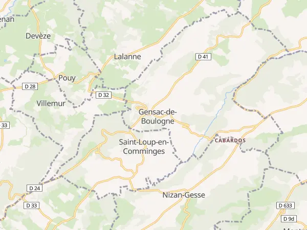 Plan de Gensac-de-Boulogne