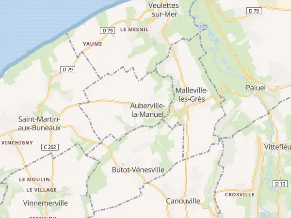 Plan de Auberville-la-Manuel