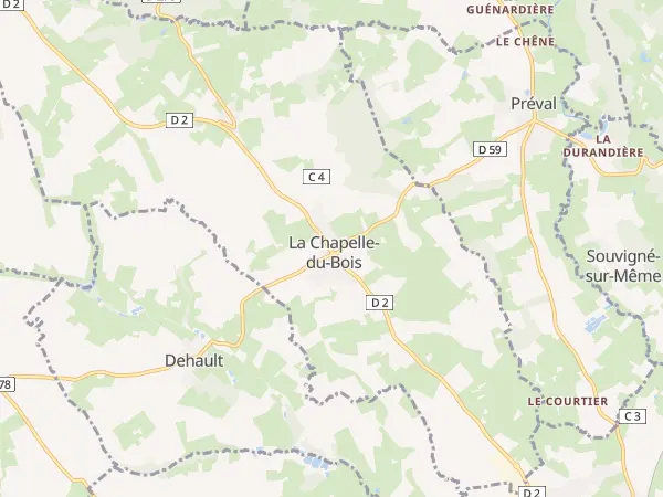 Plan de La Chapelle-du-Bois