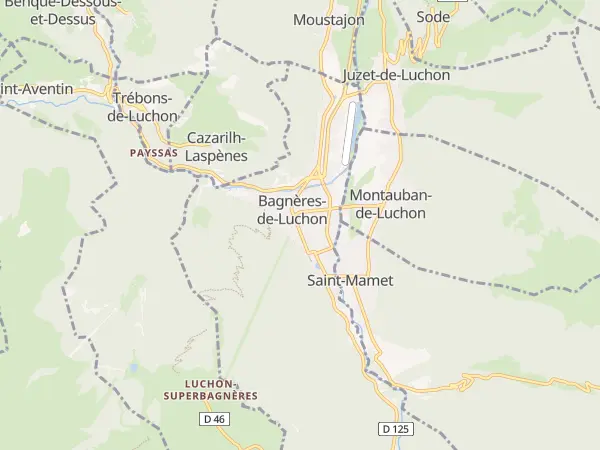 Plan de Bagnères-de-Luchon