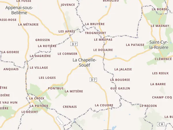 Plan de La Chapelle-Souëf