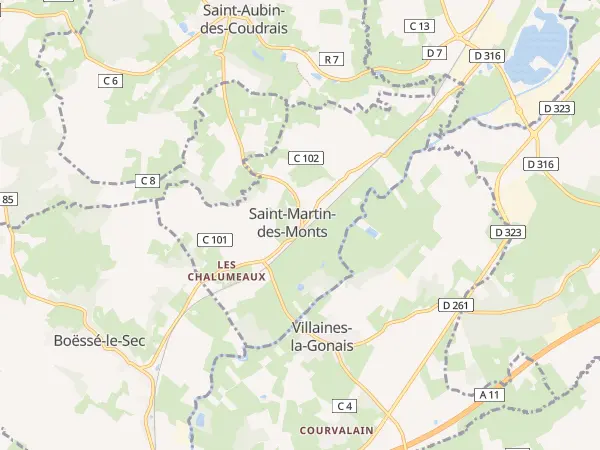 Plan de Saint-Martin-des-Monts