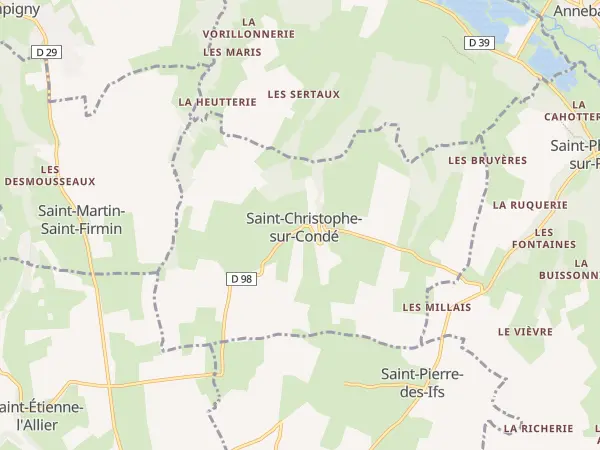 Plan de Saint-Christophe-sur-Condé