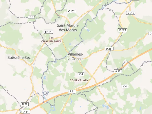 Plan de Villaines-la-Gonais