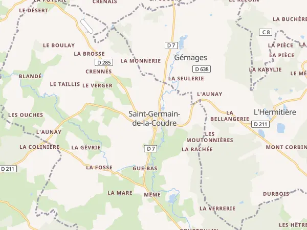 Plan de Saint-Germain-de-la-Coudre