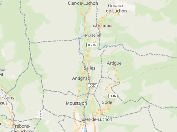 Plan de Salles-et-Pratviel