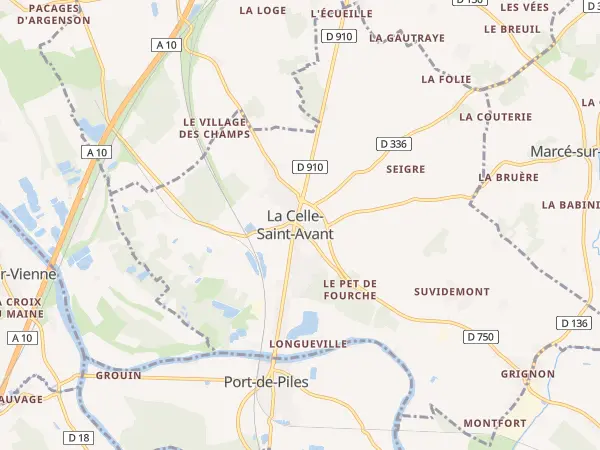 Plan de La Celle-Saint-Avant