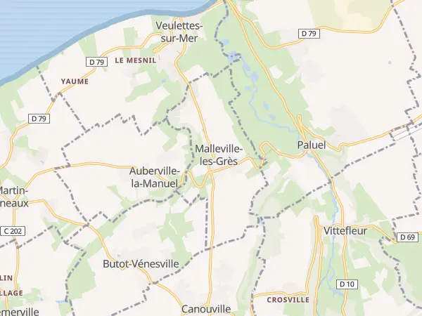 Plan de Malleville-les-Grès