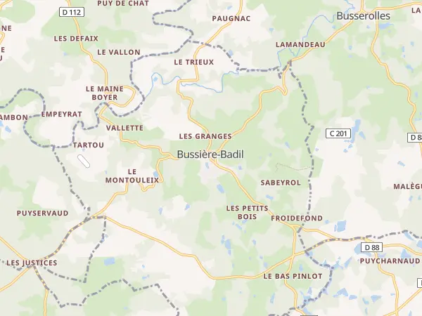 Plan de Bussière-Badil