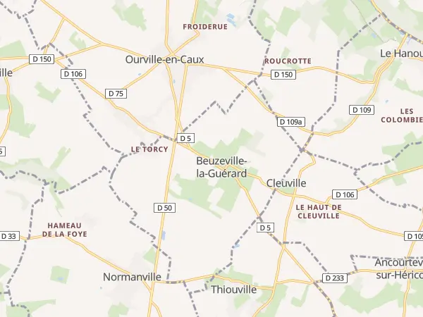 Plan de Beuzeville-la-Guérard