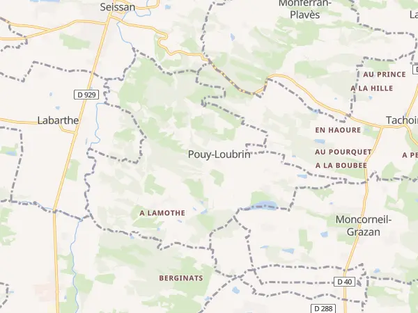 Plan de Pouy-Loubrin
